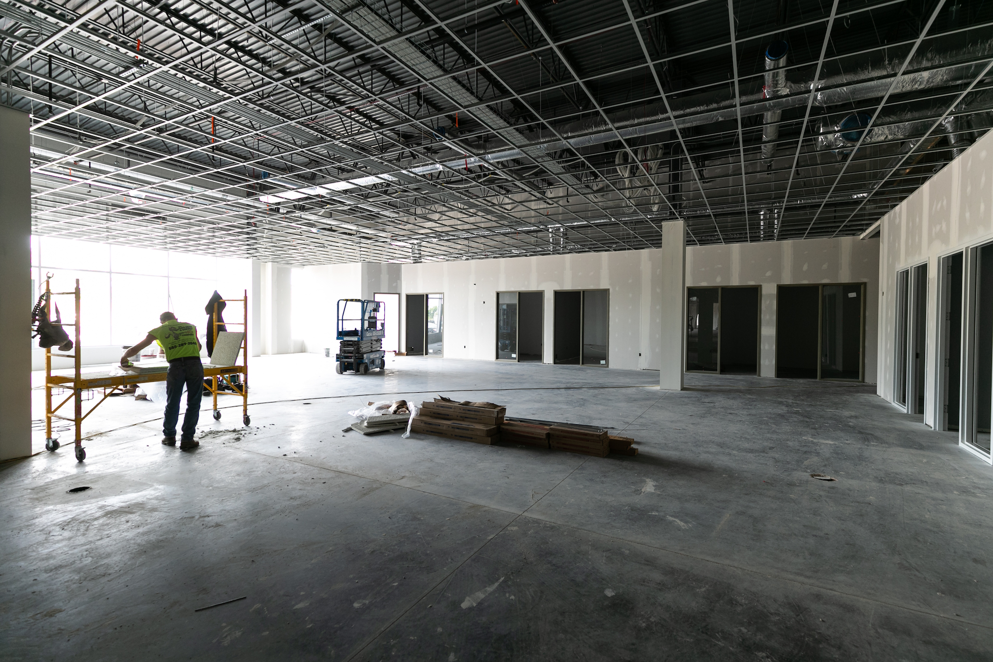 Interior development in progress at IDEX.